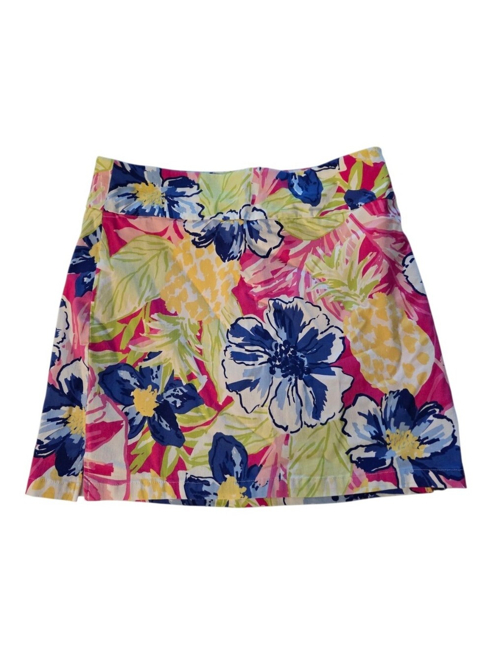 Rafaella Cosmo Pink Tropical Hibiscus Floral Motifs Skort Vacation Golf Size M
